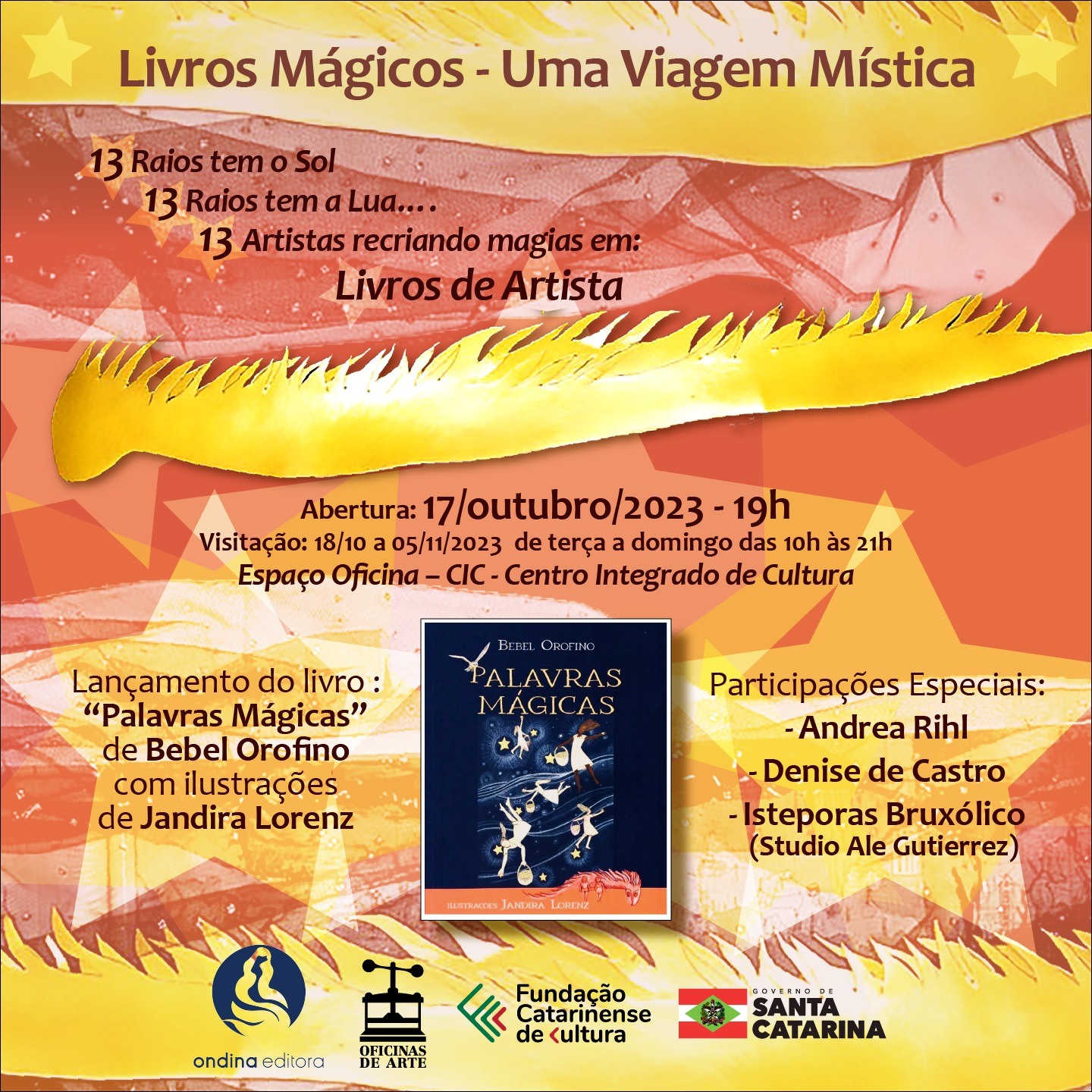 FCC Fundação Catarinense de Cultura Lançamento do livro Palavras